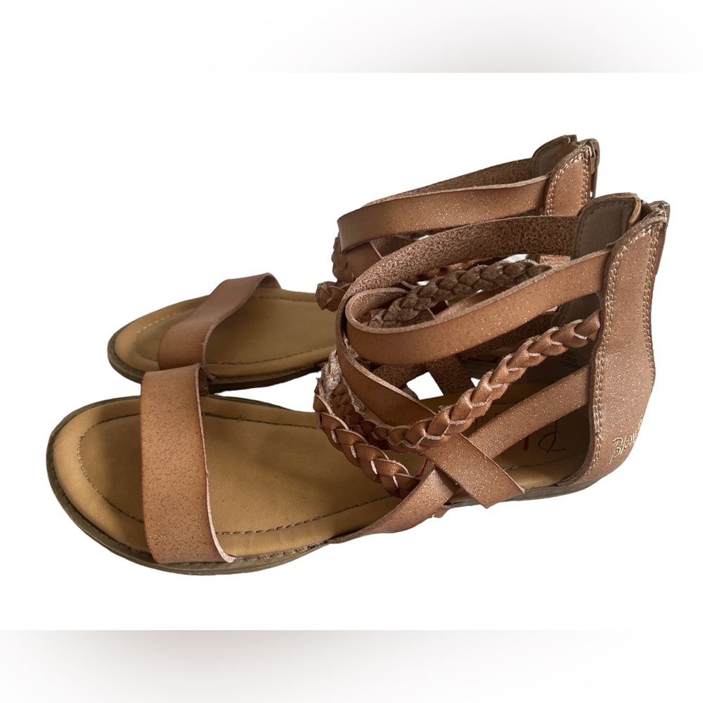 Blowfish Girls Summer Strap Sandal, Light Brown/Dark Tan Color, Size Big Kid 6 - Picture 12 of 15